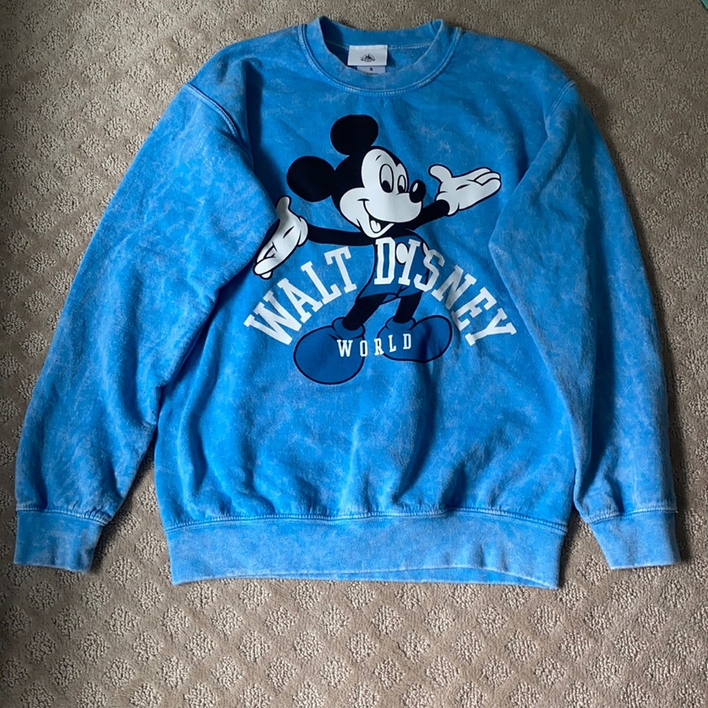 Cut blue Disney sweatshirt very soft and fuzzy!!